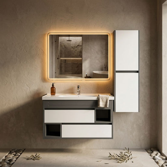 Pack 46 (80cmx47) 2 niches gris blanc