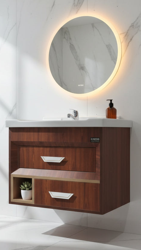 pack 11 (60x47)cm 100% pvc plaquage pvc couleur bois Vasque ceramique + ROBINET MITIGEUR+SIPHON GRATUIT