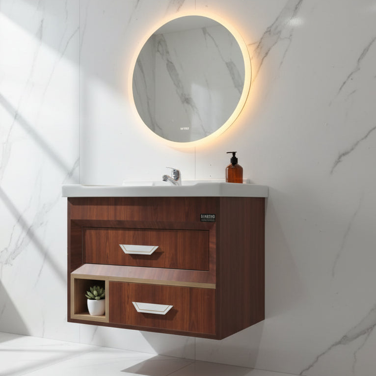 pack 11 (60x47)cm 100% pvc plaquage pvc couleur bois Vasque ceramique + ROBINET MITIGEUR+SIPHON GRATUIT