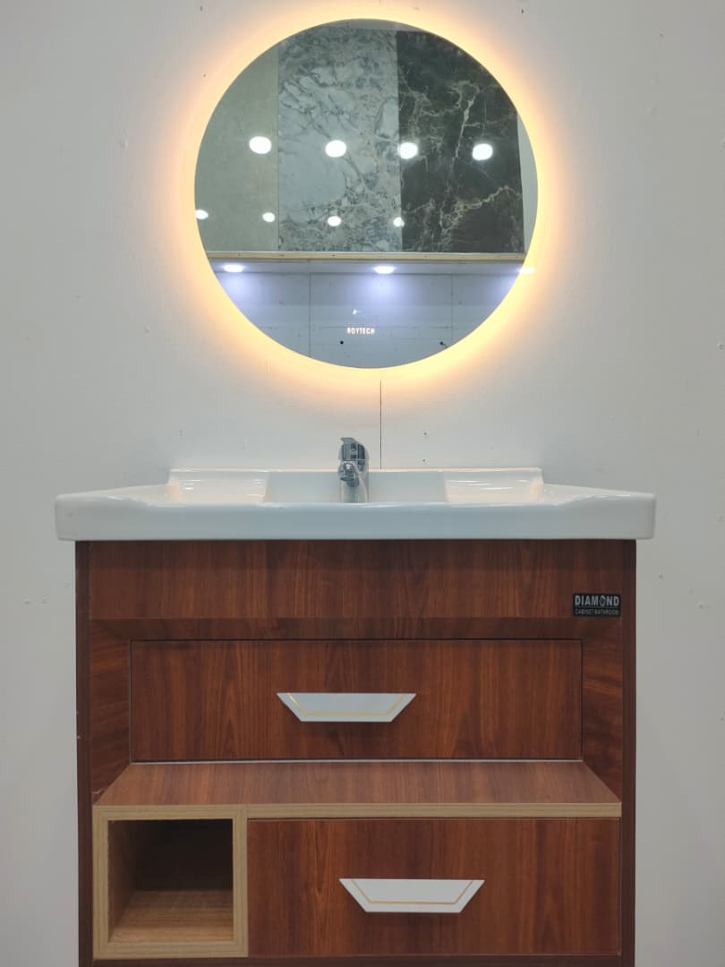 pack 11 (60x47)cm 100% pvc plaquage pvc couleur bois Vasque ceramique + ROBINET MITIGEUR+SIPHON GRATUIT