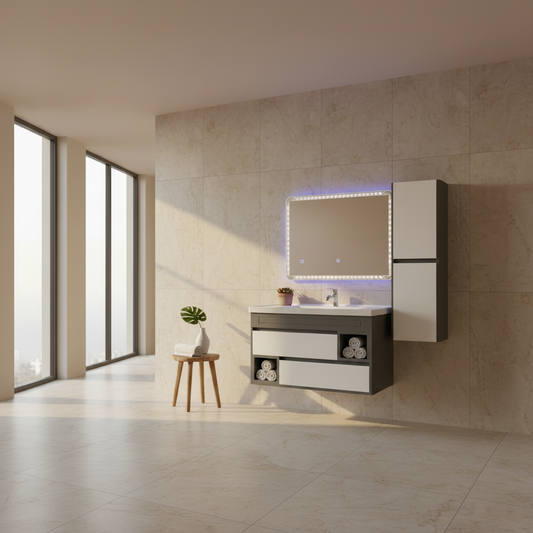Pack 46 (80cmx47) 2 niches gris blanc
